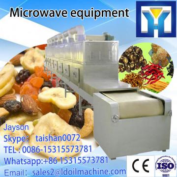 Tunnel belt microwave machine for drying and sterilizing wheat germ